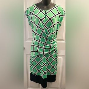 Green and Black Sleeveless Dress